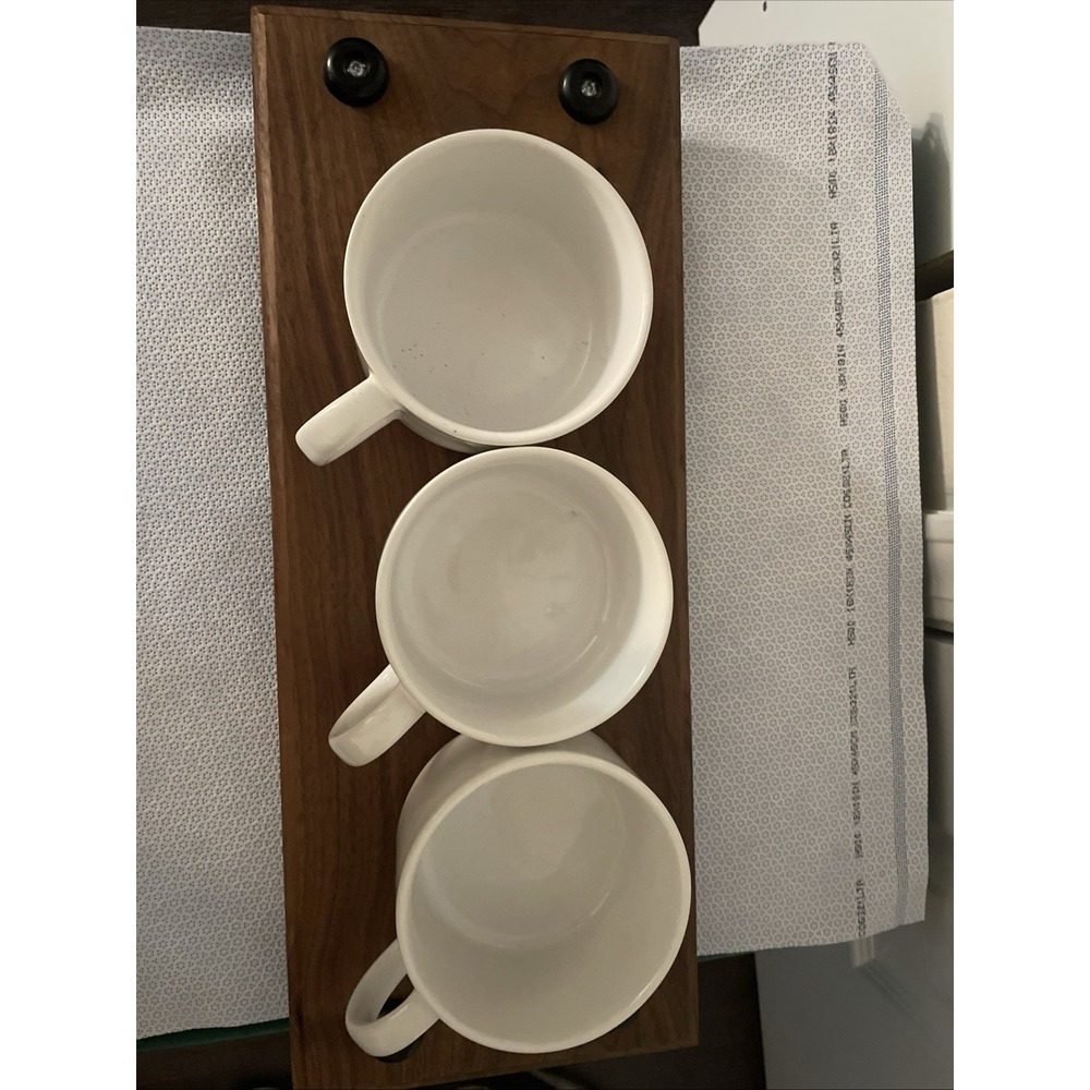 Set 4 Stonehenge Midwinter Pure White 8 oz Tea Coffee Cups Mugs Wedgwood England